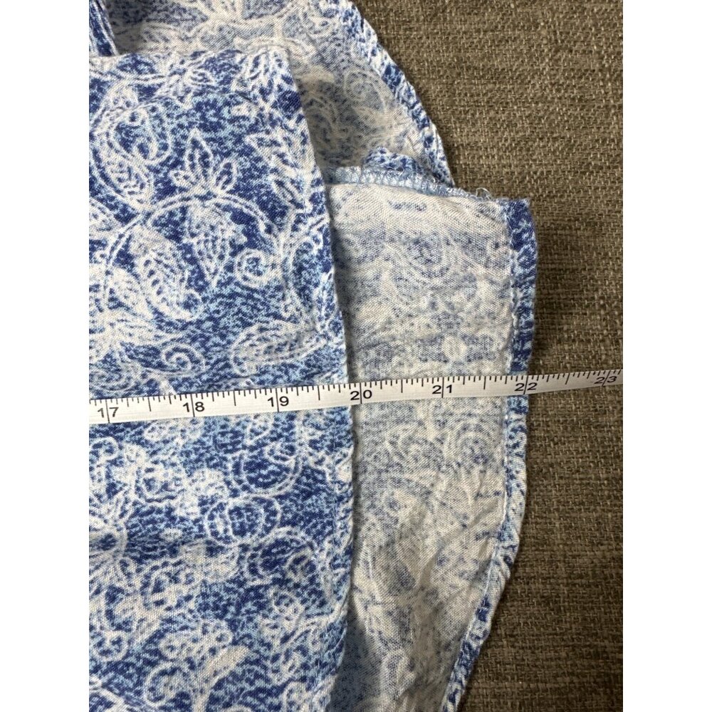 Claudia Richard Blue & White Floral Off-Shoulder Blouse Medium - Picture 8 of 8